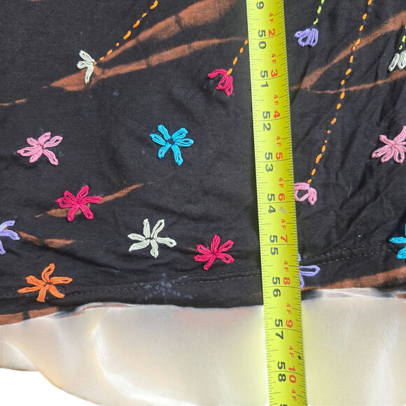 NEW Rising International Boho Handmade Tie Dye Embroidered Maxi Dress XL Nepal - Picture 12 of 12